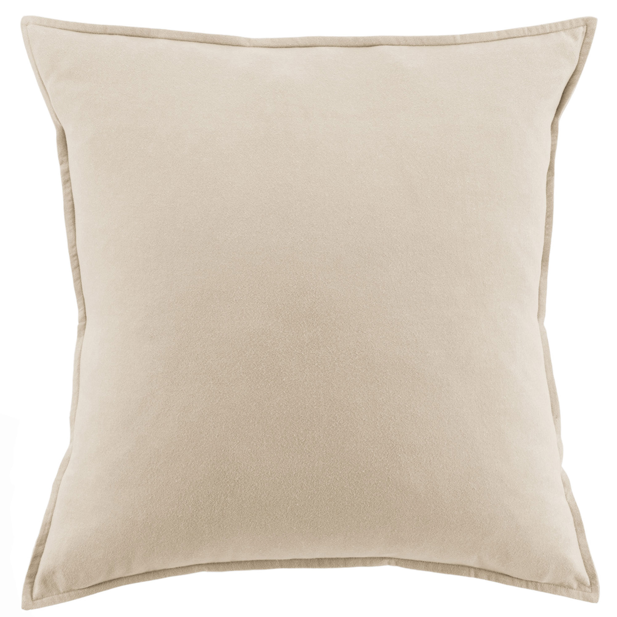 Taie D'oreiller 63x63 Cm Flanelle De Coton Sable