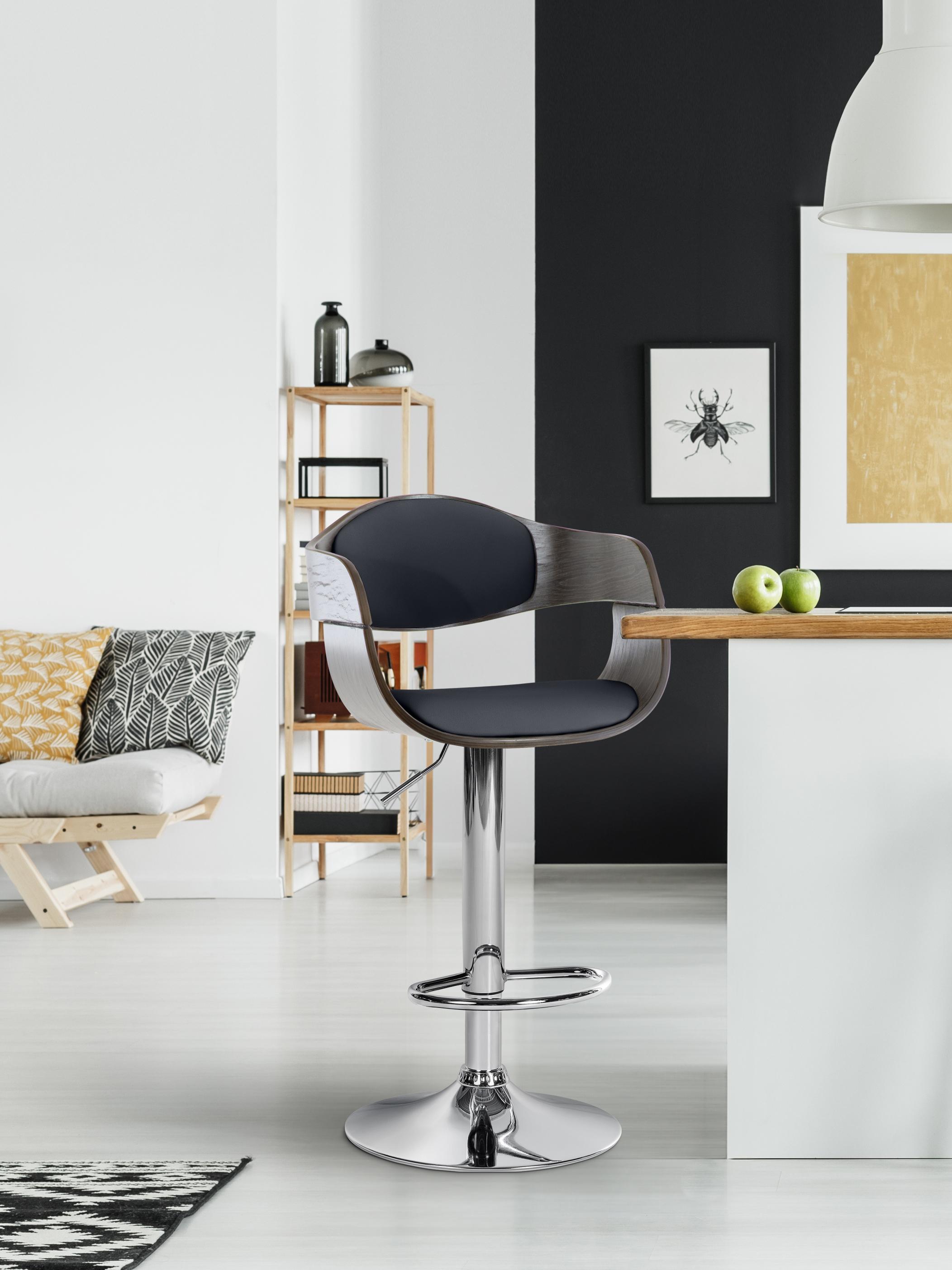 Tabouret De Bar Kingston C Noir/gris