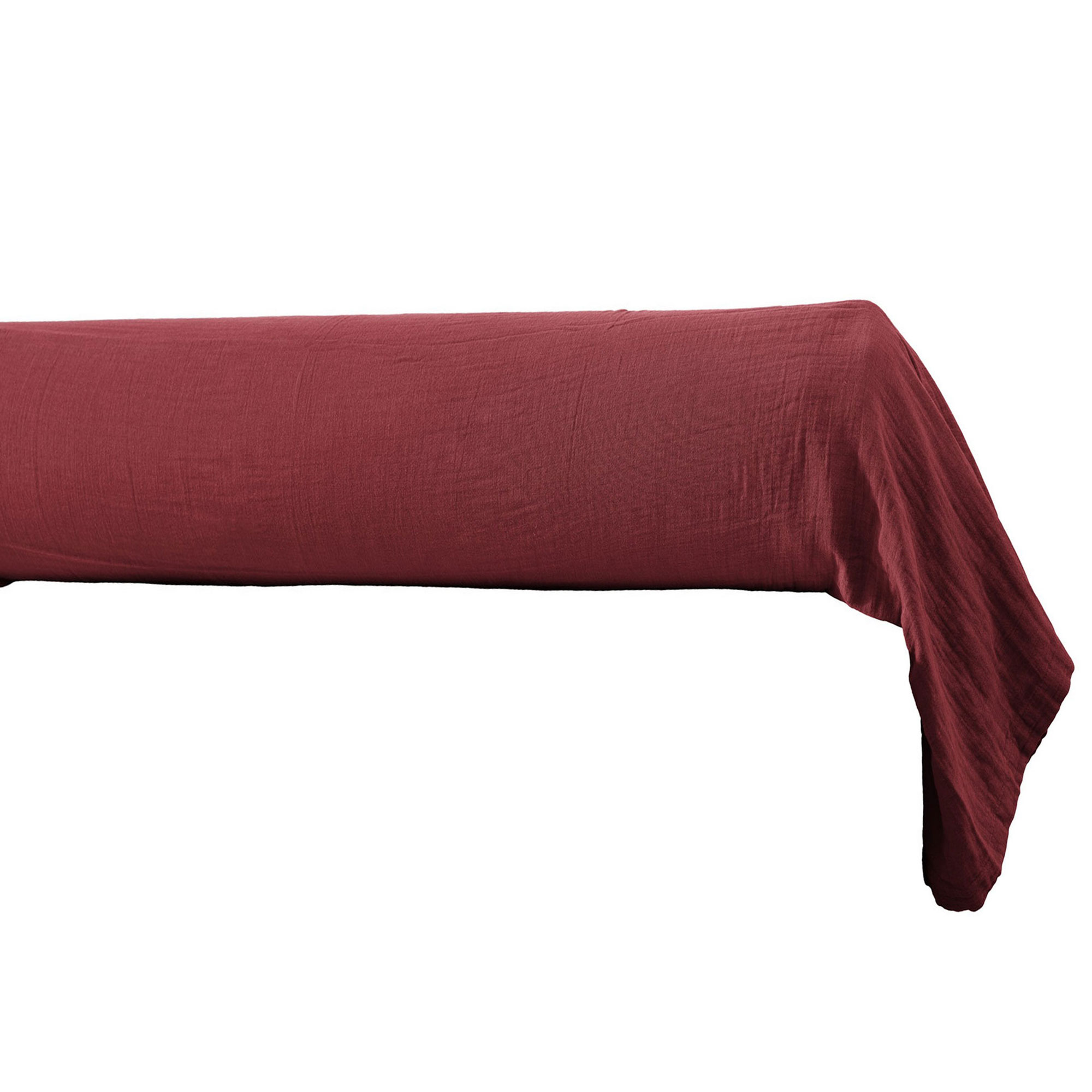 Taie De Traversin 85x185 Cm Gaze De Coton Lie De Vin