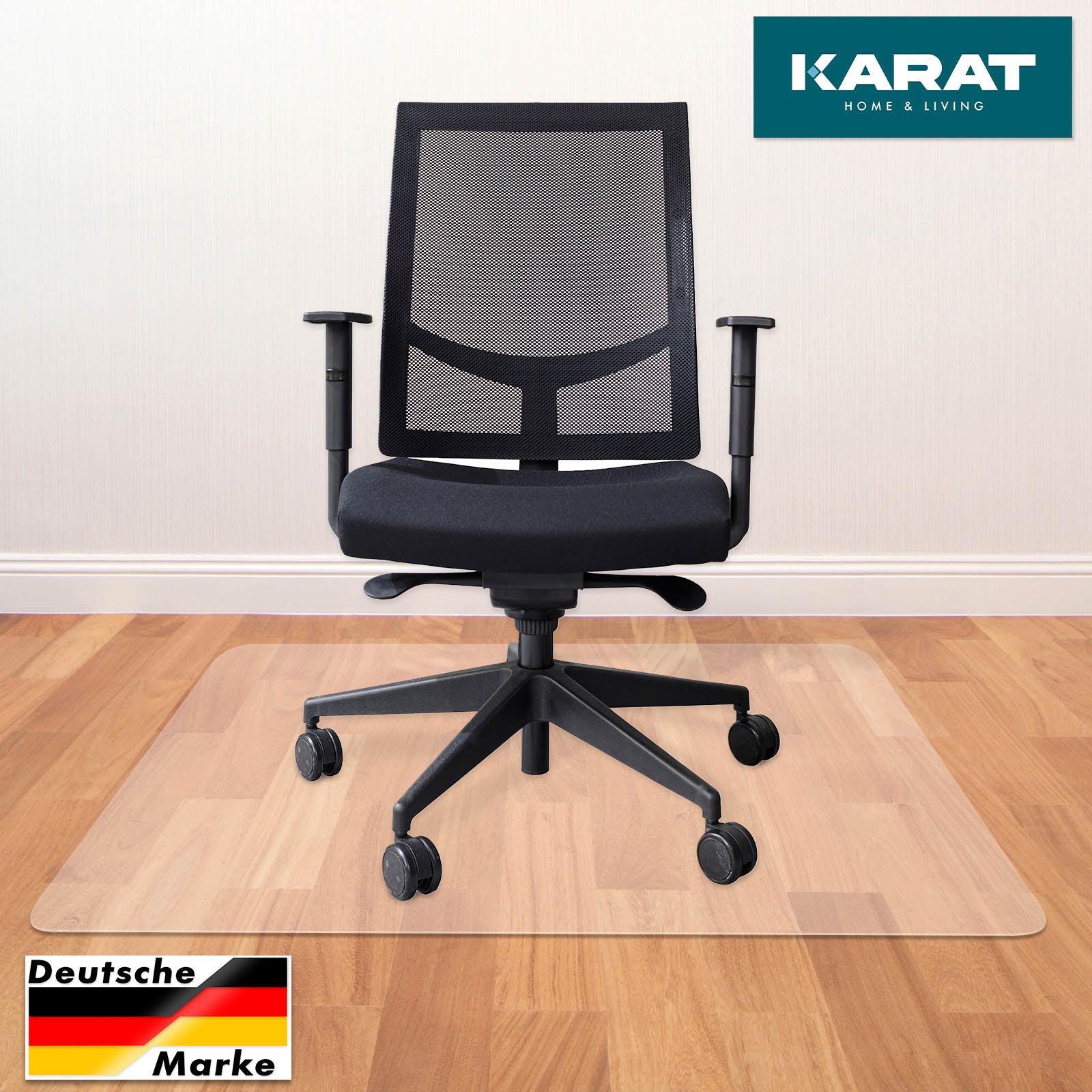 Tapis Protège-sol Pour Sols Durs Pet Recyclé Transparent 90 X 114 Cm