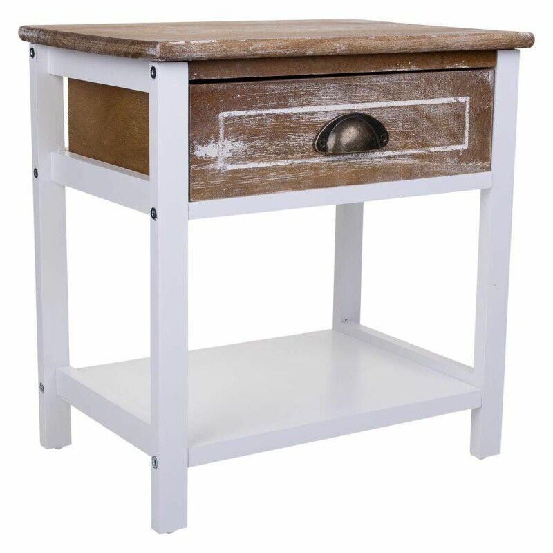 Table De Nuit Alexandra House Living Blanc 29 X 42 X 40 Cm