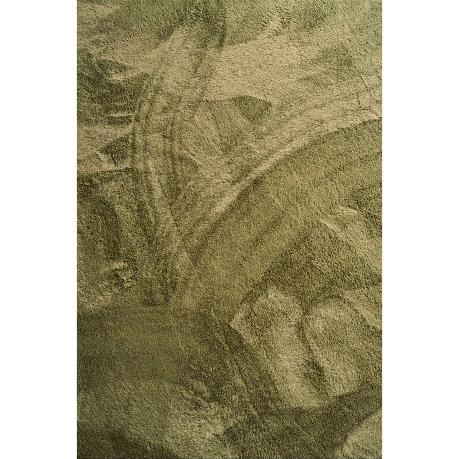Tapis Vert Uni Très Doux Antidérapant Lavable - 80 X 150 Cm