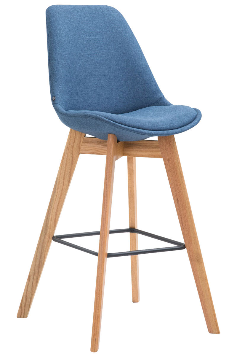 Tabouret De Bar Metz Tissu Natura Bleu