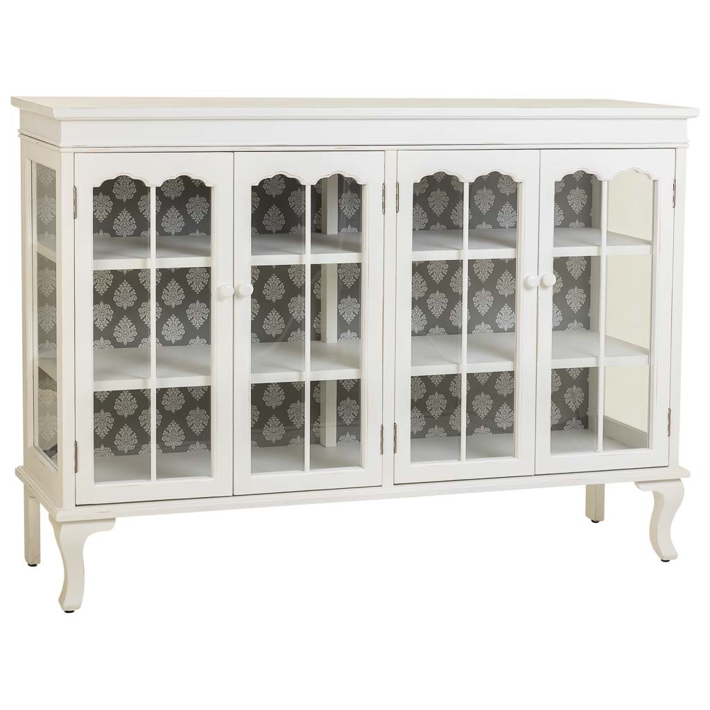 Buffet En Bois Blanc 142.5x40.5x101.5h