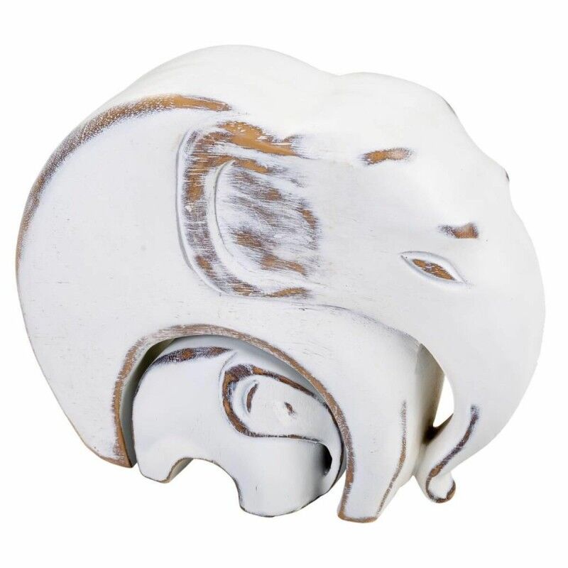 Figurine Décorative Alexandra House Living Blanc Polyrésine Eléphant 8 X 21 X 25 Cm