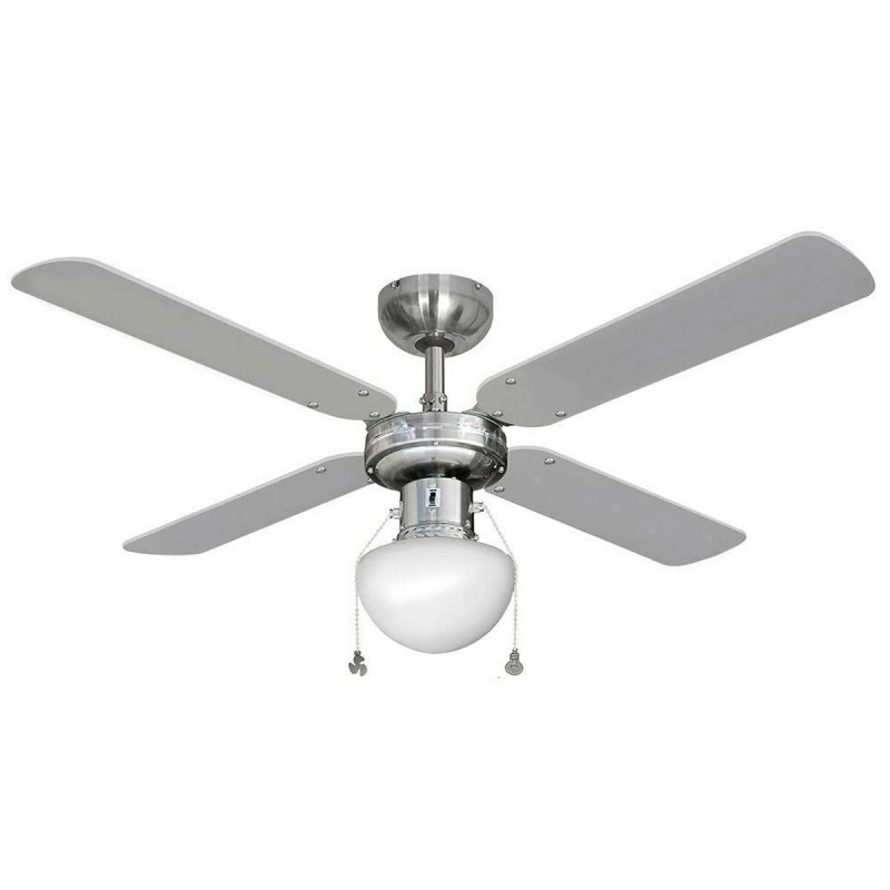 Ventilateur De Plafond Avec Lumière Edm Caribe 50 W Chrome