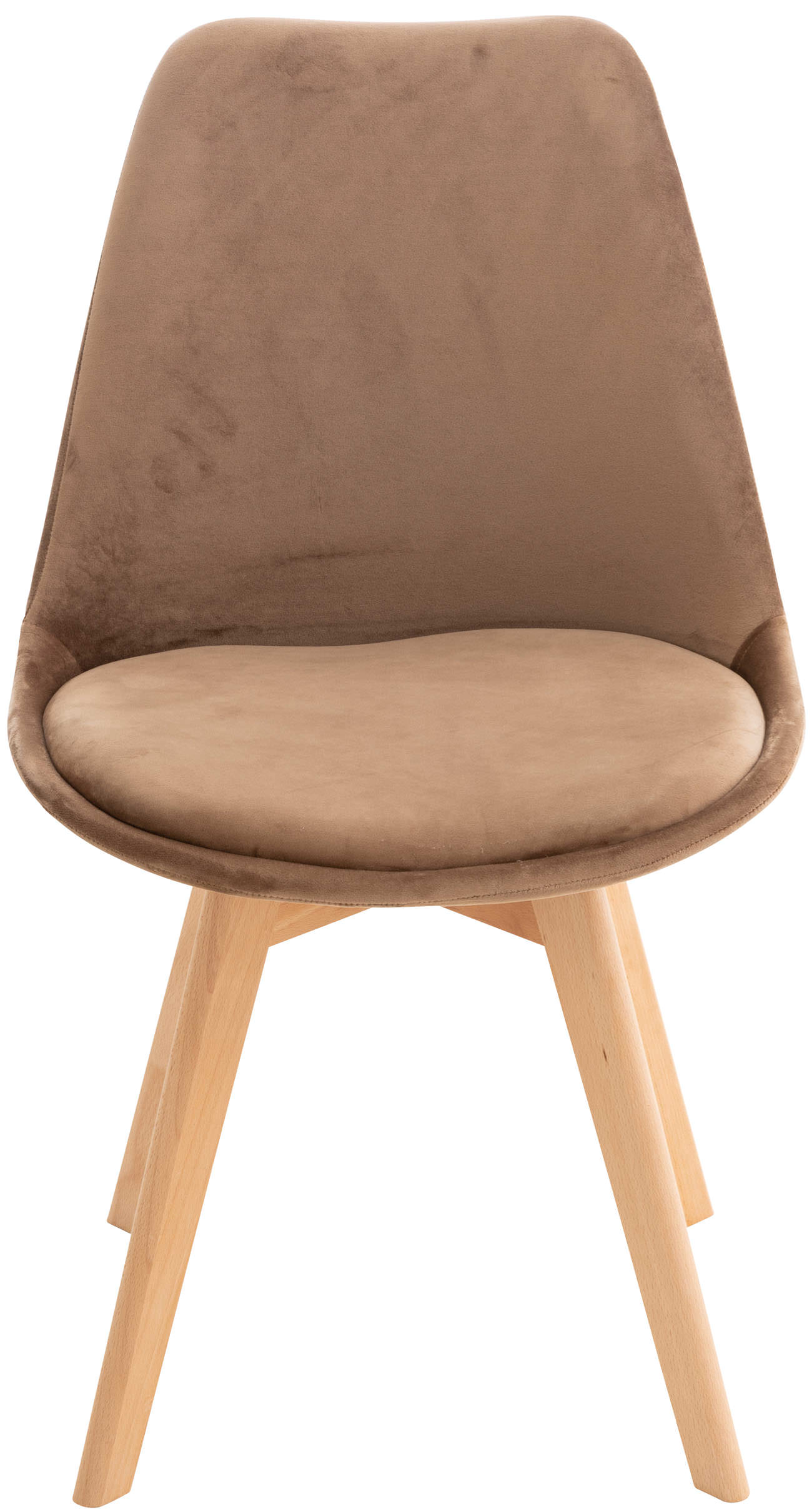 Chaise En Velours Linares Brun
