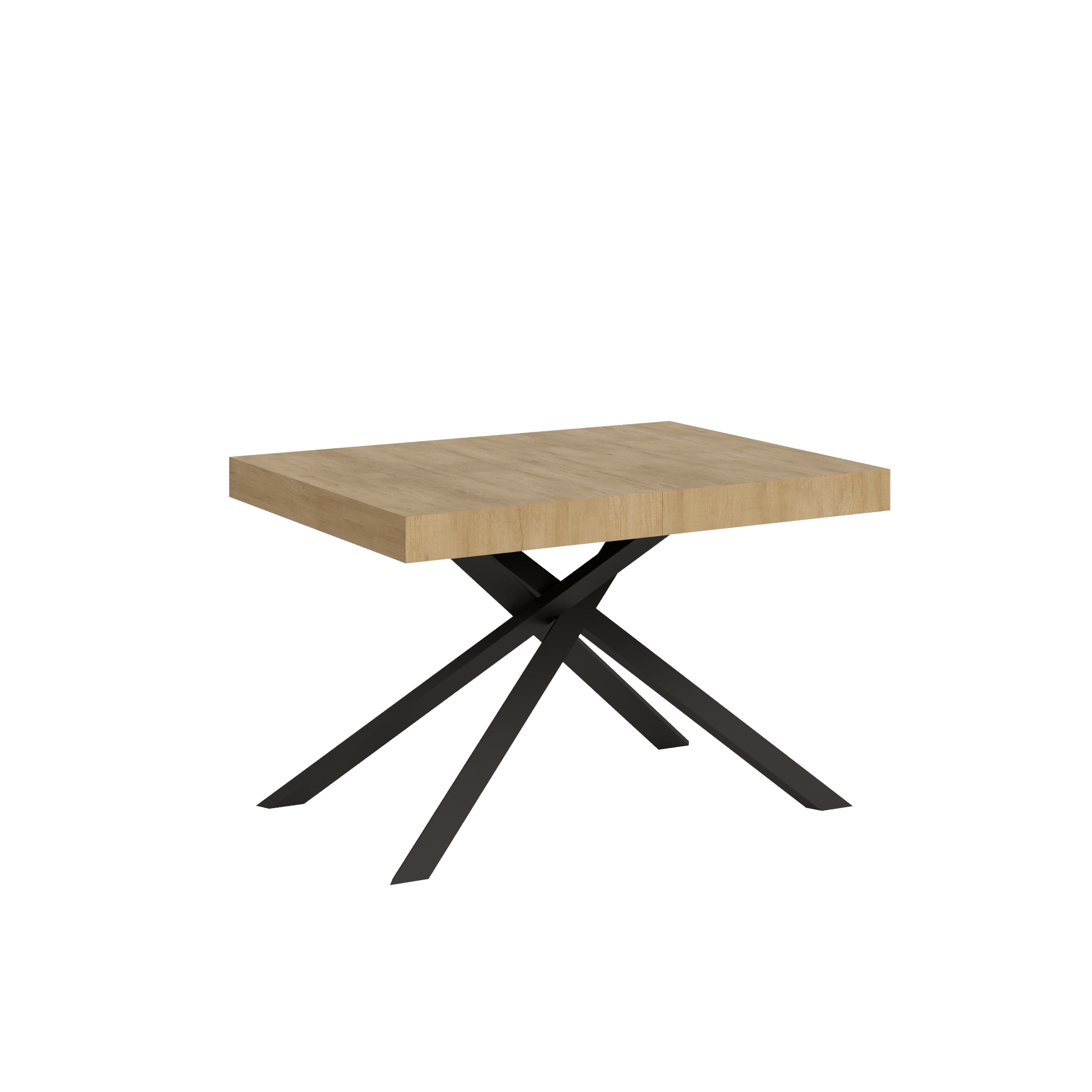 Table Extensible 130/390x90 Cm Karida Chêne Nature Pieds Anthracite