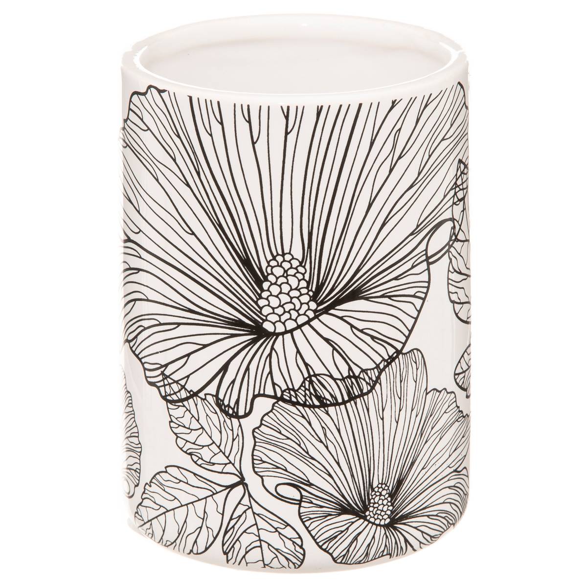 Gobelet "blackflora" Noir Et Blanc - 5five