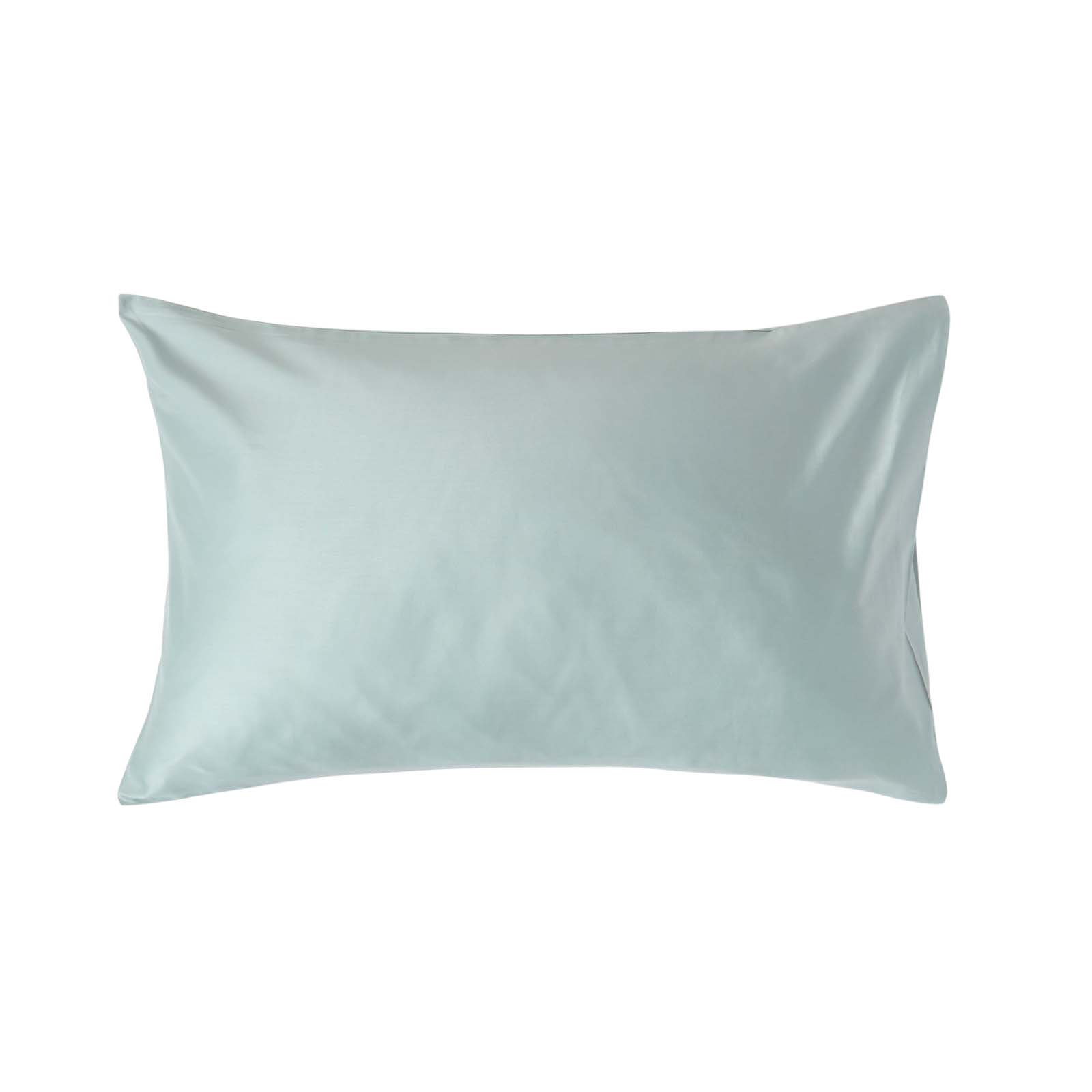 Taie D'oreiller Bio 50x75cm Bleu Canard Coton Égyptien Homescapes