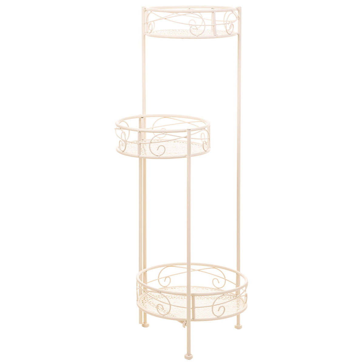 Sous-pot Alexandra House Living Blanc Métal Fer 25 X 158 X 40 Cm
