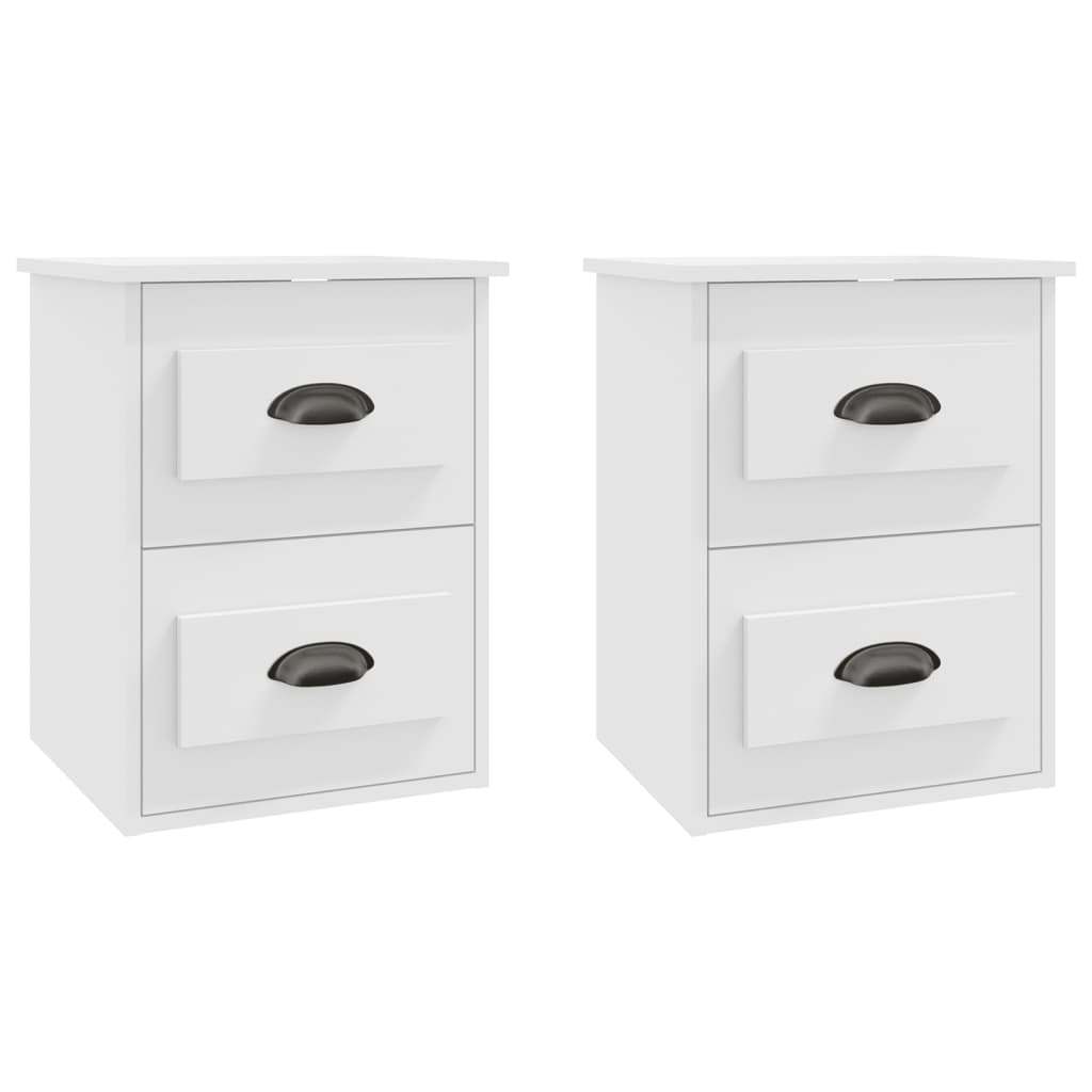 Lot De 2 Tables De Chevet Murales Avec Tiroirs 41,5 X 36 X 53 Dec036021