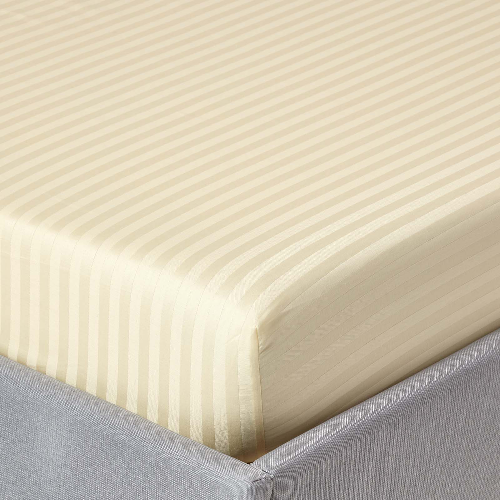 Drap-housse 140x190cm Jaune Coton Égyptien 330tc Homescapes