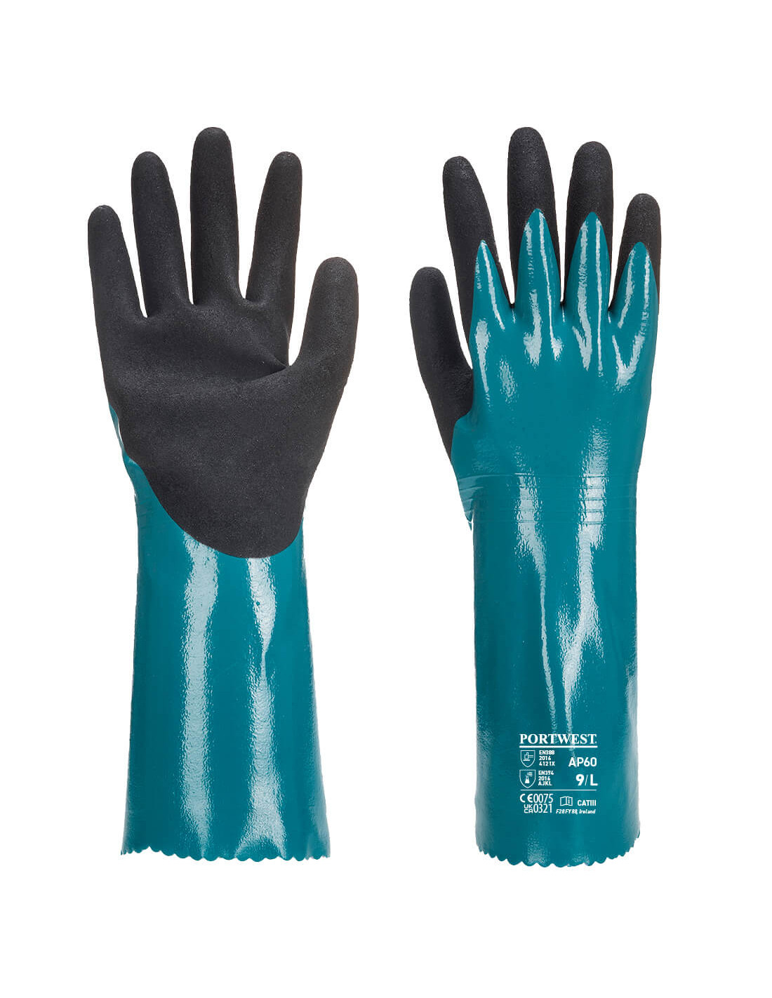 Gant Manchette Sandy Grip Lite Couleur: Bleu/noir Taille Xxl - Portwest