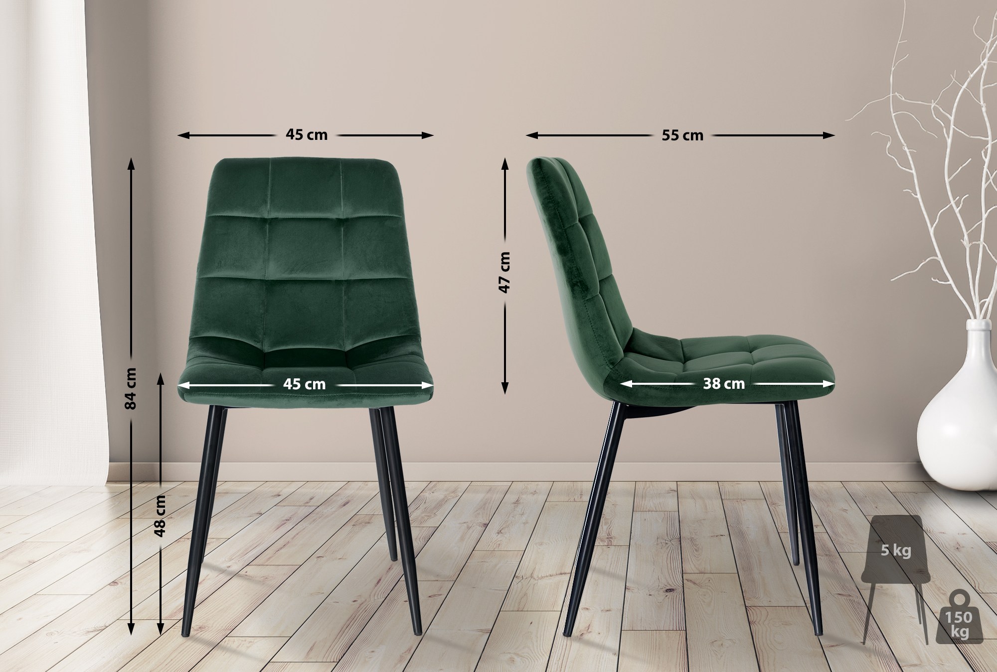 Chaise De Salle À Manger Antibes Vert