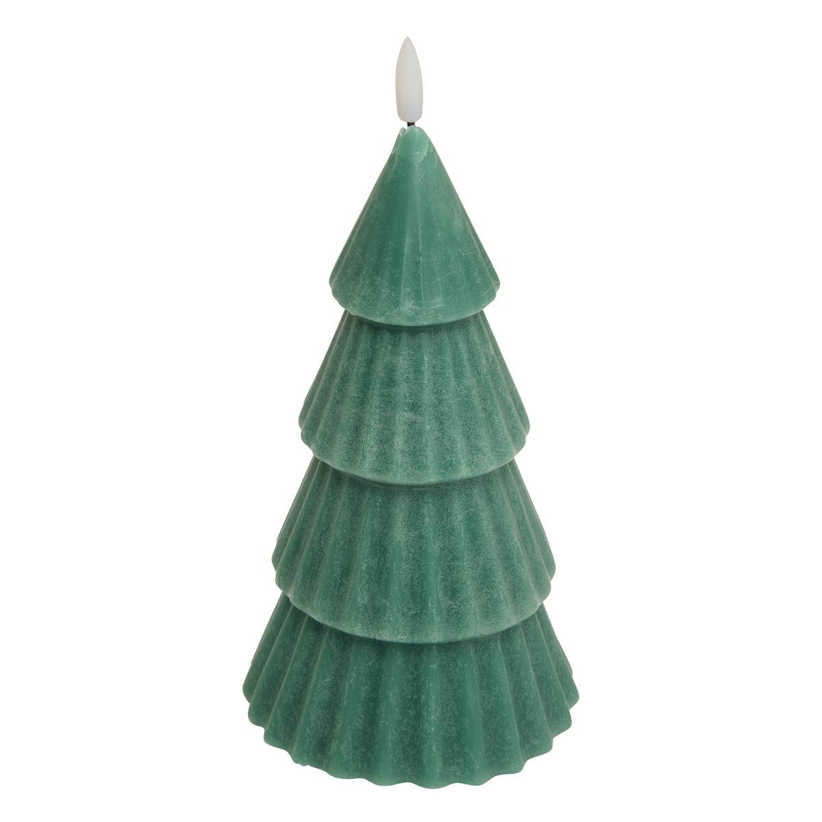 Bougie Led Forme Sapin H.20cm Vert - Feeric Lights & Christmas