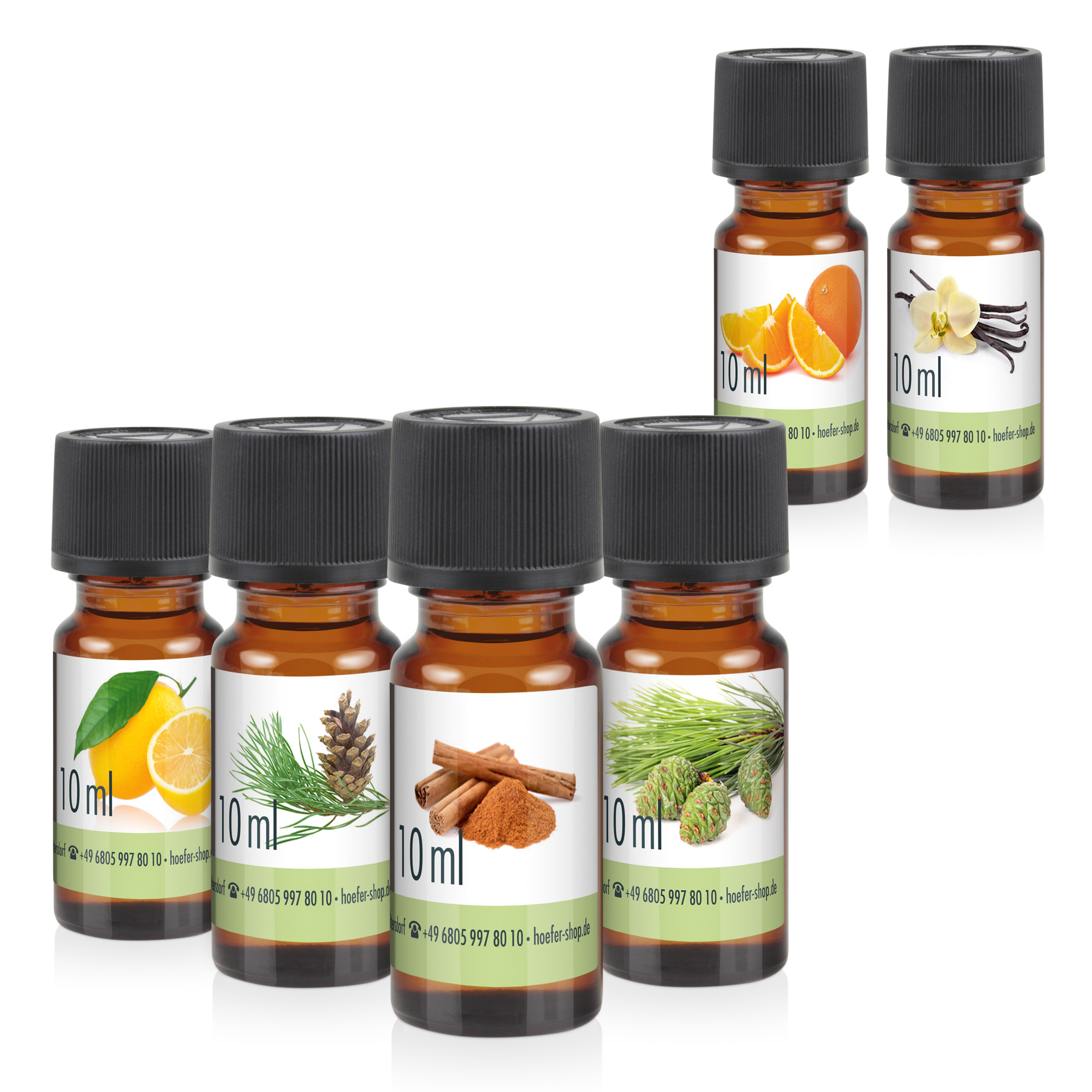 Parfum Lot De 10 - Forêt De Conifères, Orange, Citron, Vanille, Canelle Et Pin - Frais De Port Offert