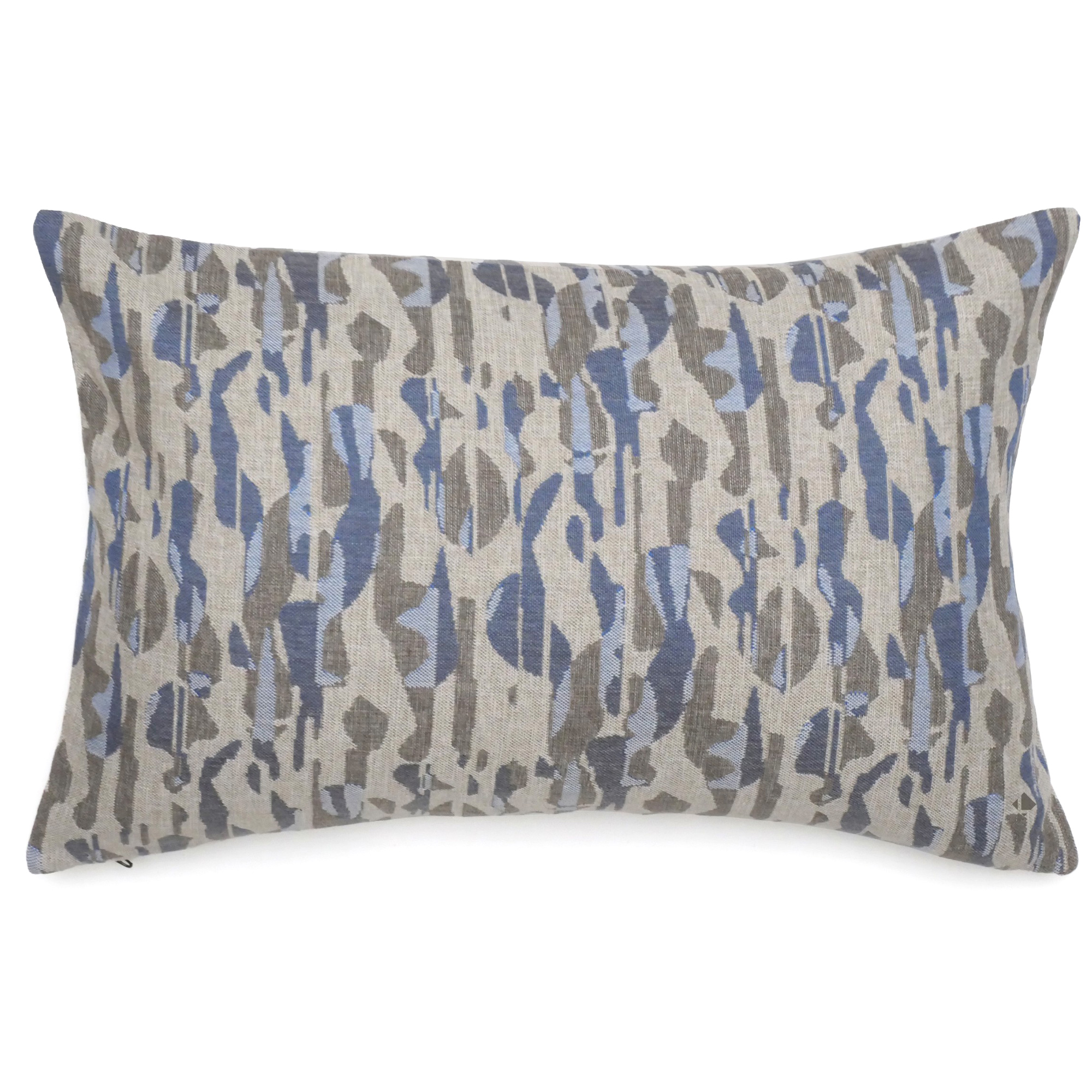 Housse De Coussin 40x60 Cm Collection Kalymnos Tissu Oléfine Bleu Topaze