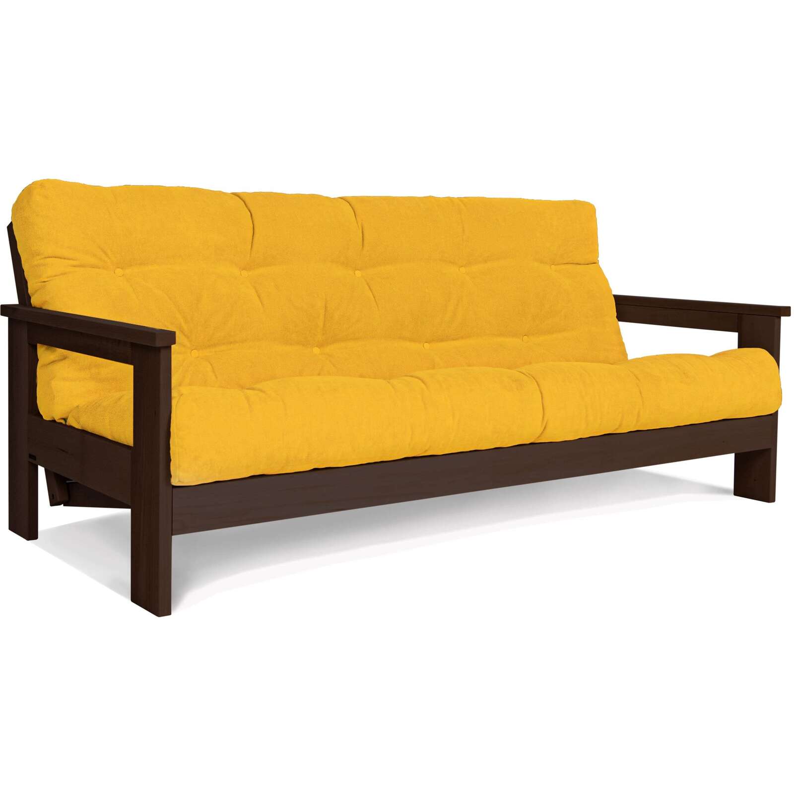 Canapé Lit Mexico - 145 X 200 Cm - Bois Clair Et Beige