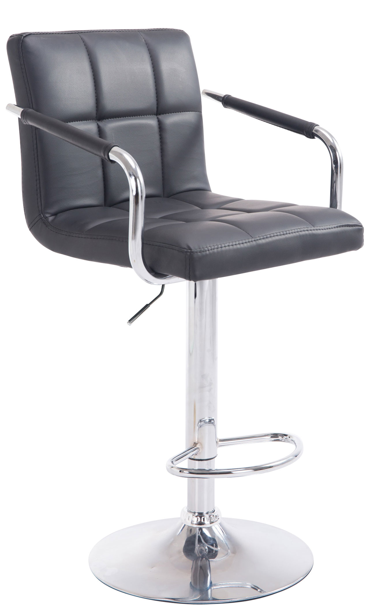 Tabouret De Bar Lucy V2 Chromé Noir