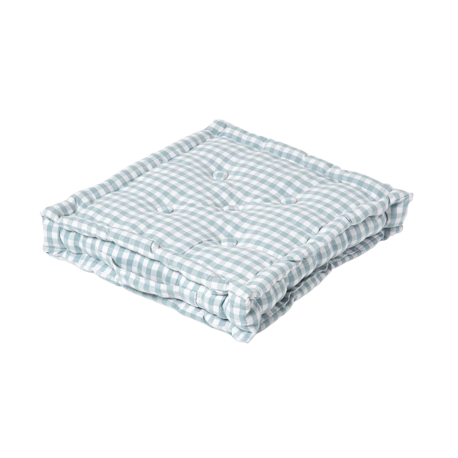Coussin De Sol Bleu Carreaux Vichy 40x40cm - Homescapes