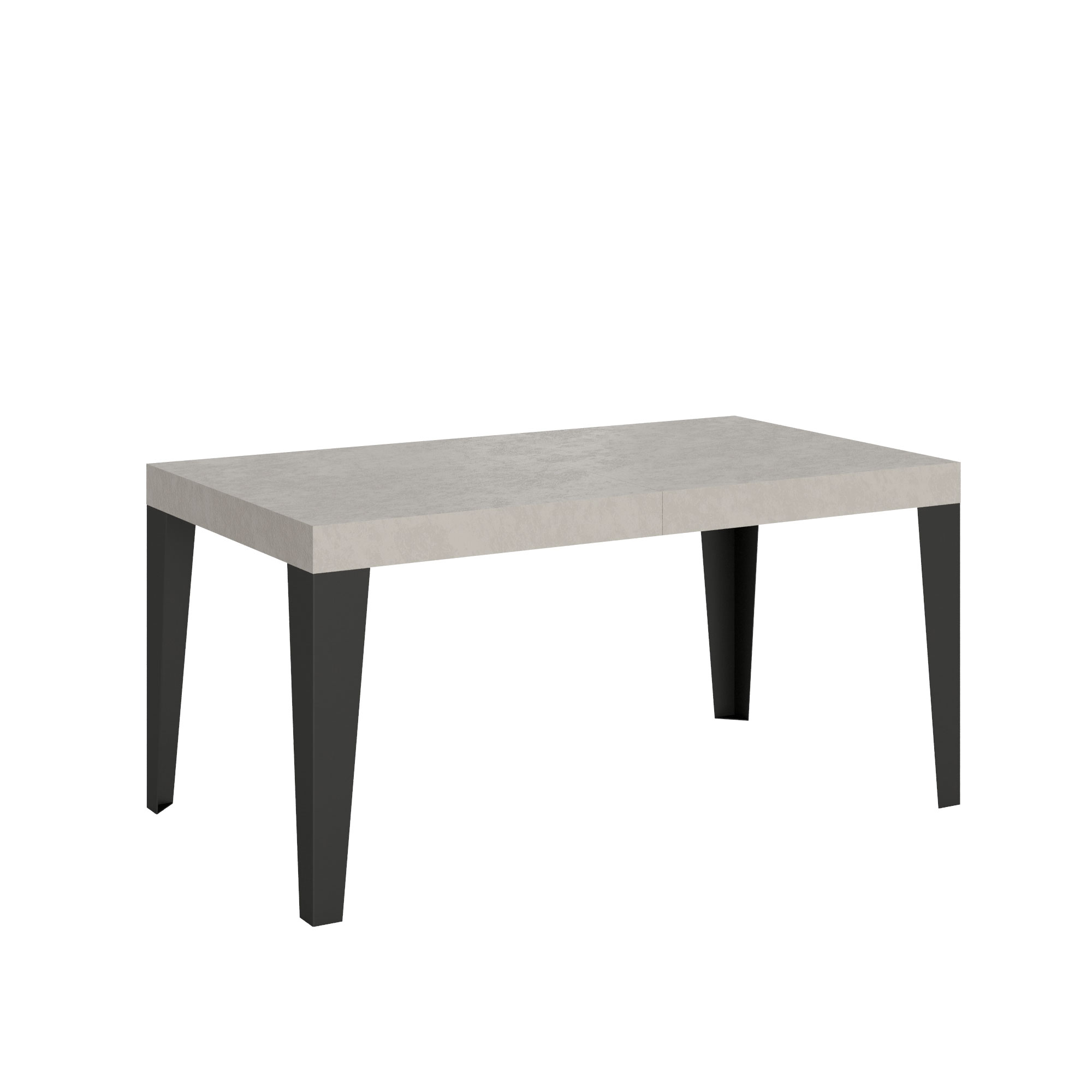 Table Extensible 160/264x90 Cm Pieds Anthracite Cachemire Flame