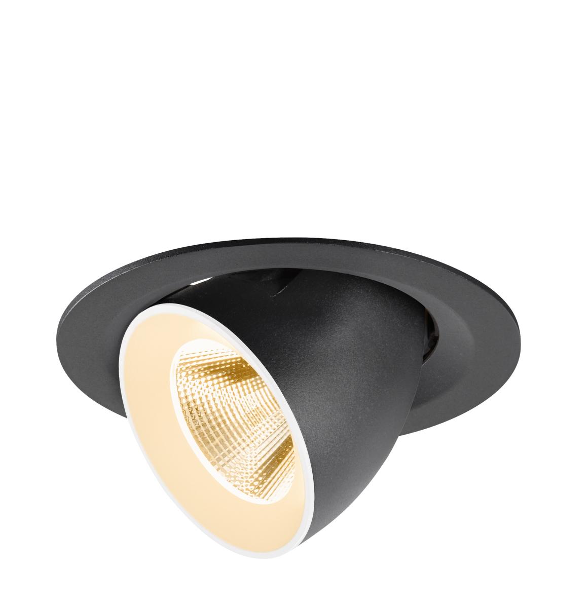 Spot Encastré Numinos® Gimble M Intérieur 2700 K 20c Noir / Blanc - Slv - 1009542
