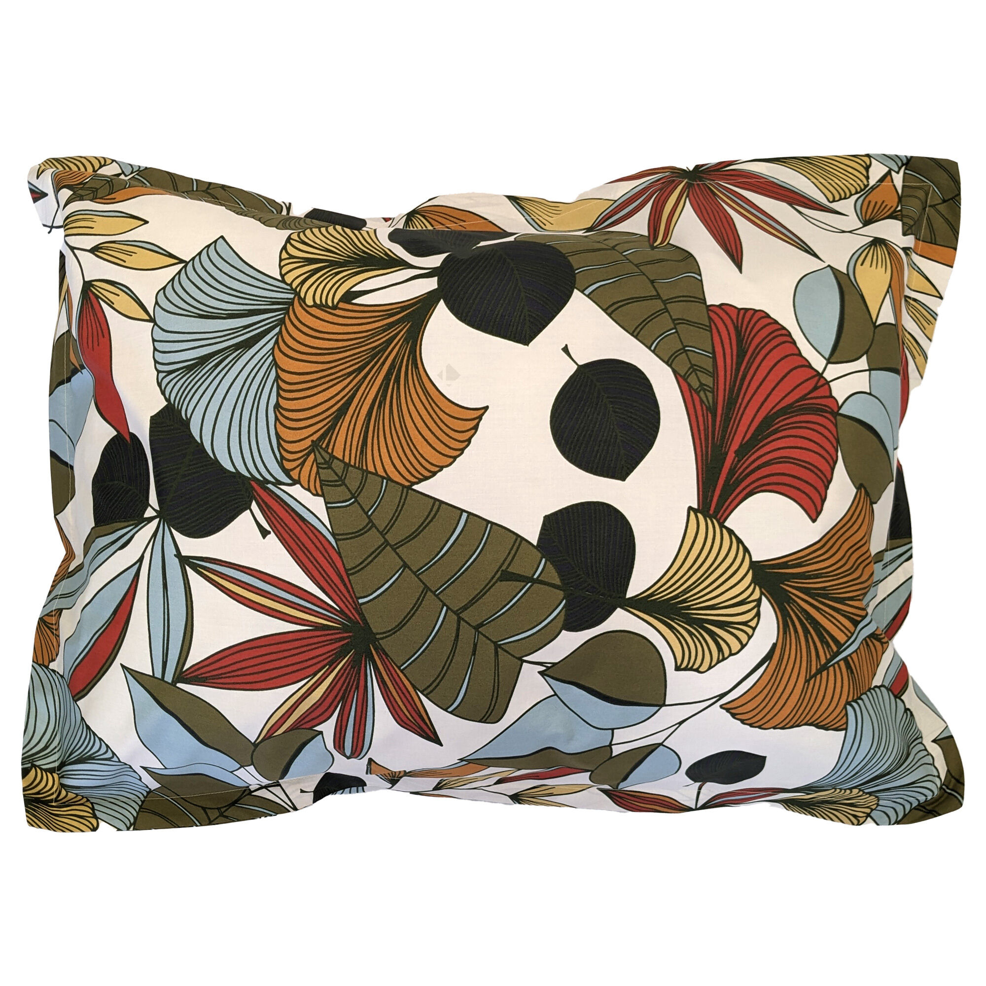 Taie D'oreiller 50x70 Cm Percale Coton Cascade Vert Sauge