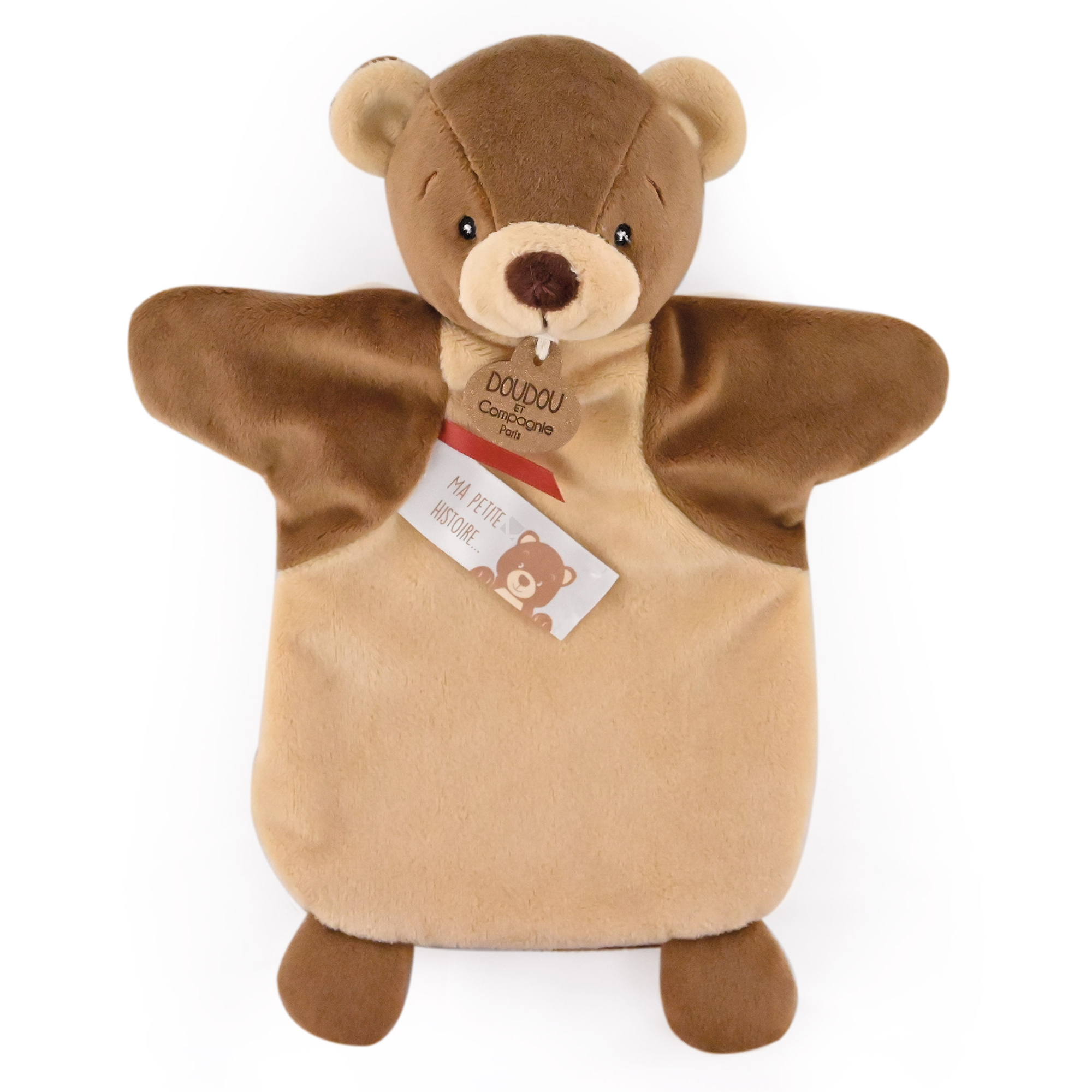 Doudou Marionnette 25 Cm Polyester Les Marionnettes Ours Marron