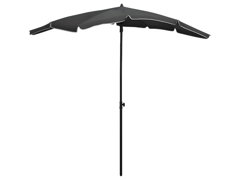 Parasol De Jardin Avec Mât 200 X 130 Cm Anthracite 02_0008316