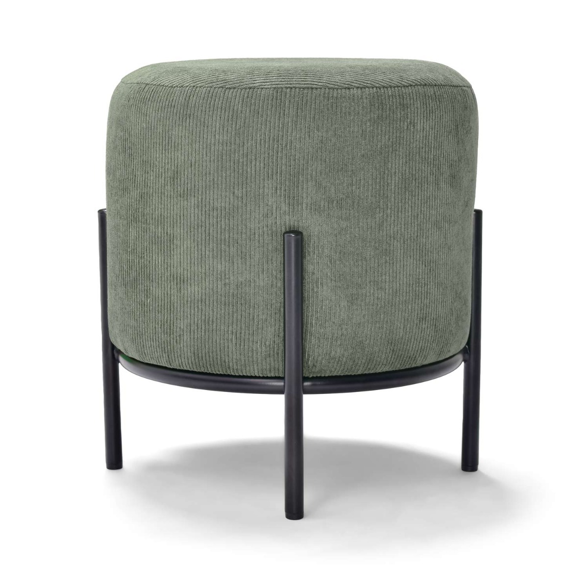 Bonn Velvet - Petit Pouf Rond En Velours Côtelé