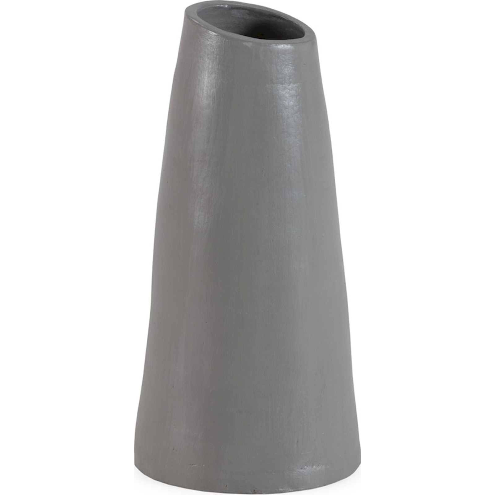 Vase Gris En Terre Cuite Design Contemporain Pour Intérieur Élégant - Gris Minéral Mat