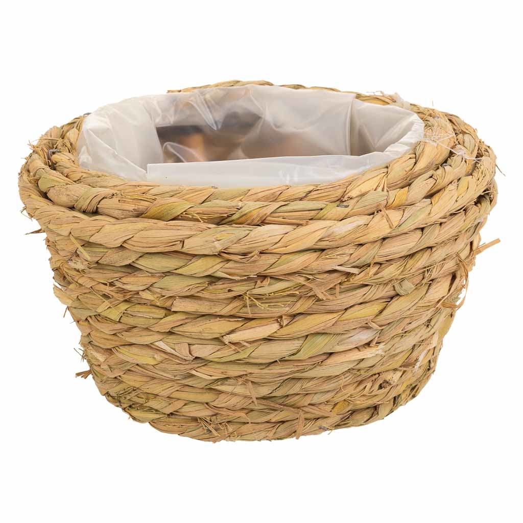 Panier En Corde Tressée Marron D19x9,5h