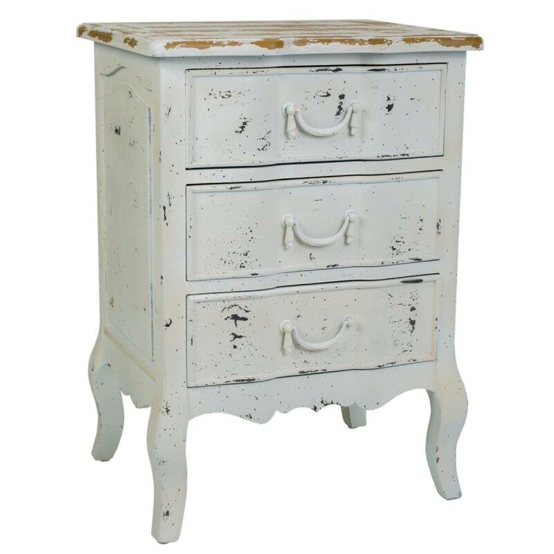 Table De Nuit Alexandra House Living Blanc 40 X 70 X 50 Cm