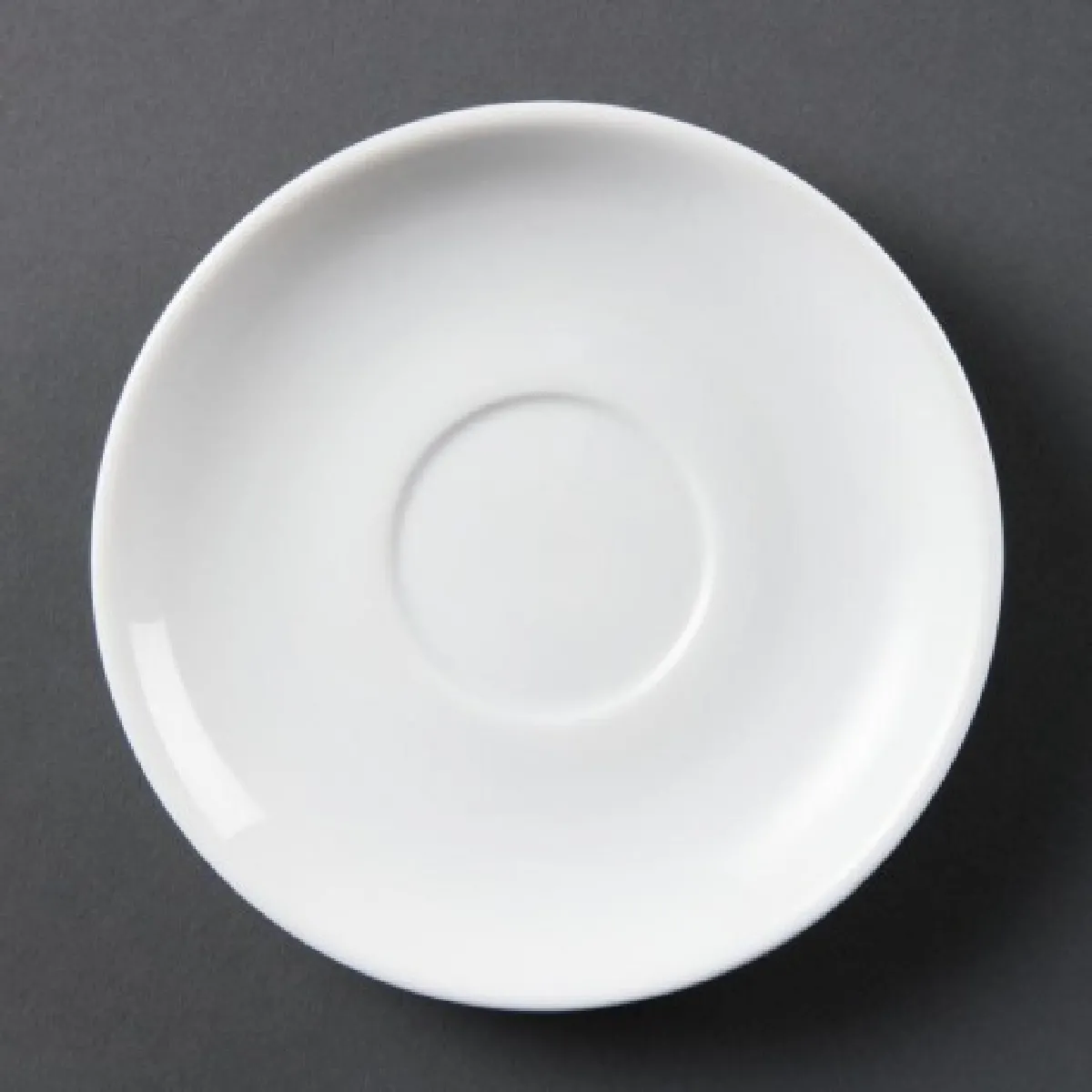Soucoupes empilables blanches pour tasses CB467 Olympia - Lot de 12
