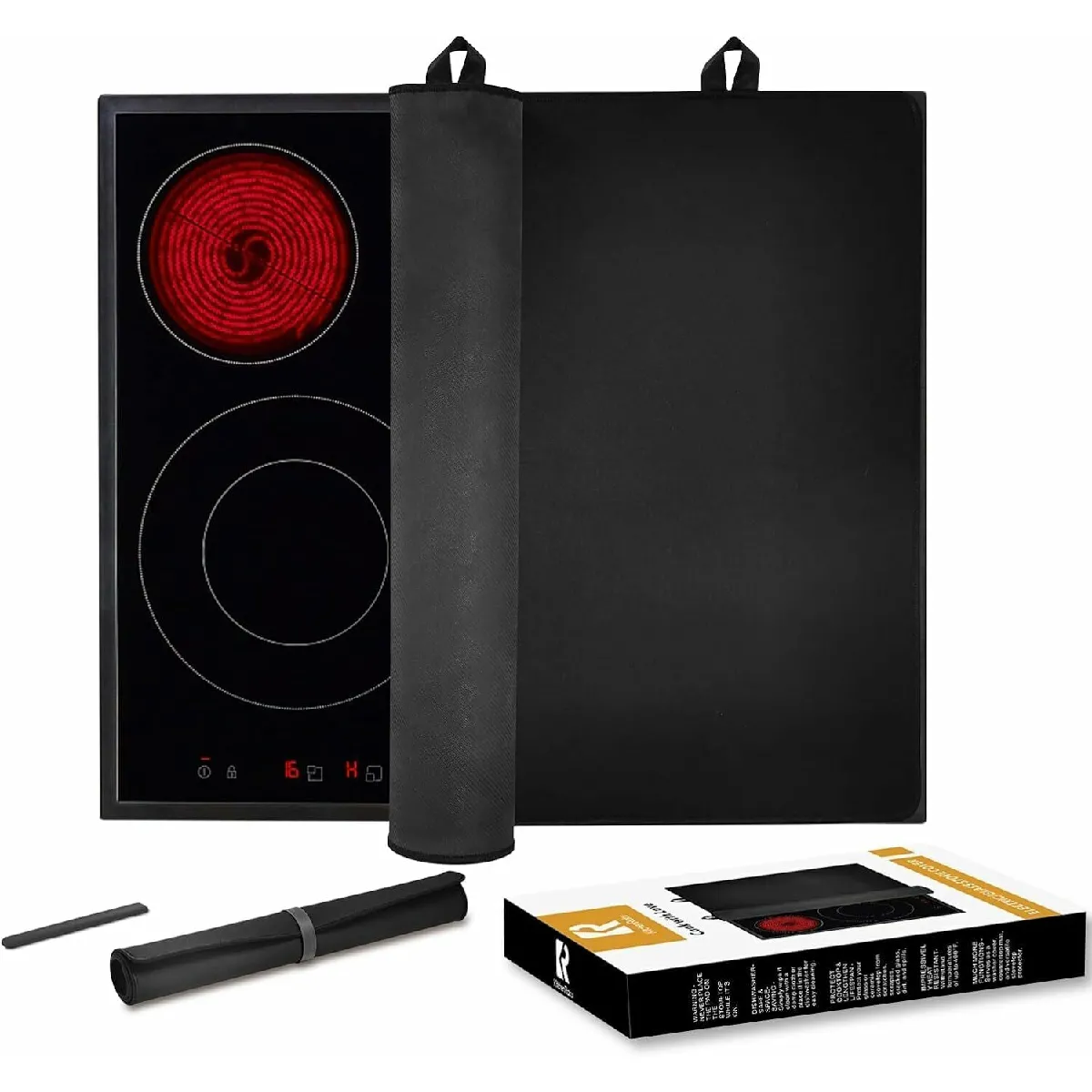 Tapis pour Plaques à Induction 78 x 52 cm noir