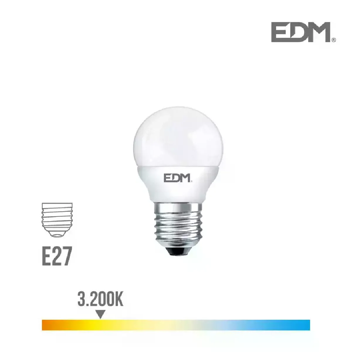 Ampoule LED E27 5W équivalent à 35W - Blanc Chaud 3200K