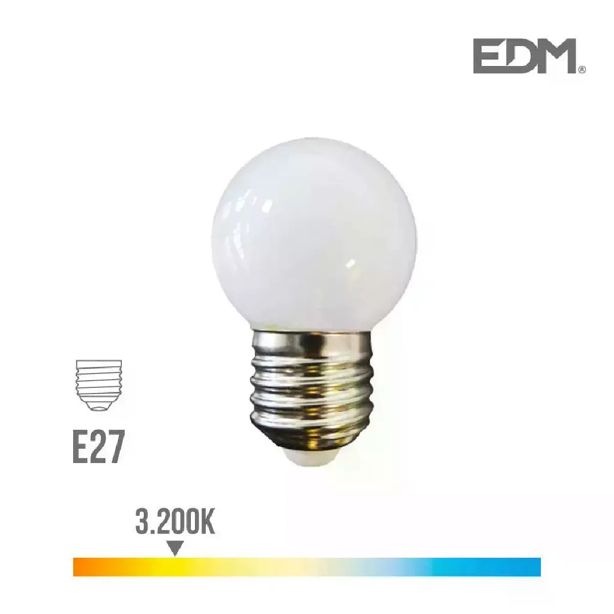 Ampoule LED E27 1,5W Ronde équ