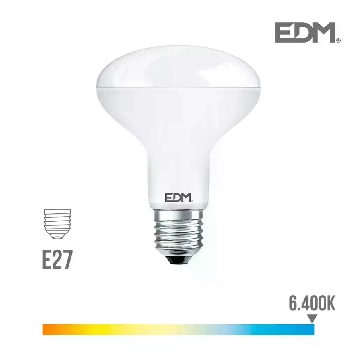 Ampoule LED Réflecteur R90 - EDM - 12W - E27 - Lumière Froide 6400K