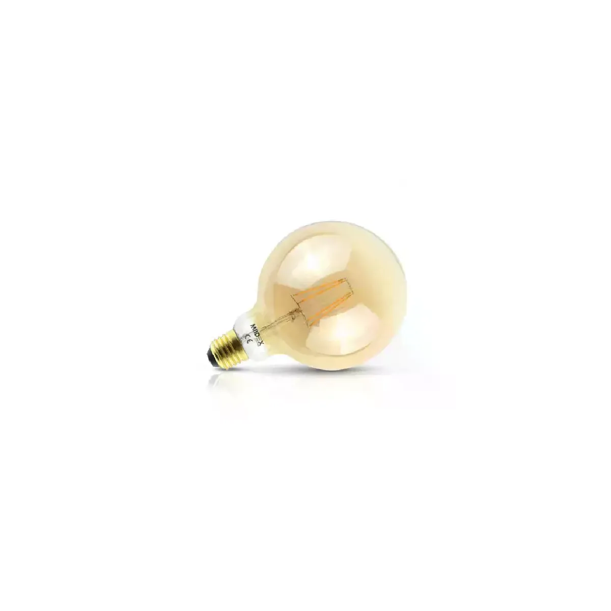 Ampoule LED Globe G125 E27 Filament Doré 8W 2700K