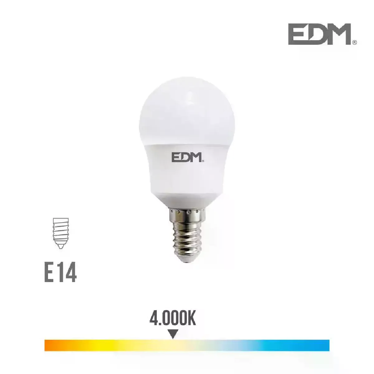 Ampoule LED sphérique - EDM - E14 - 8.5W - 940 lm - 4000K