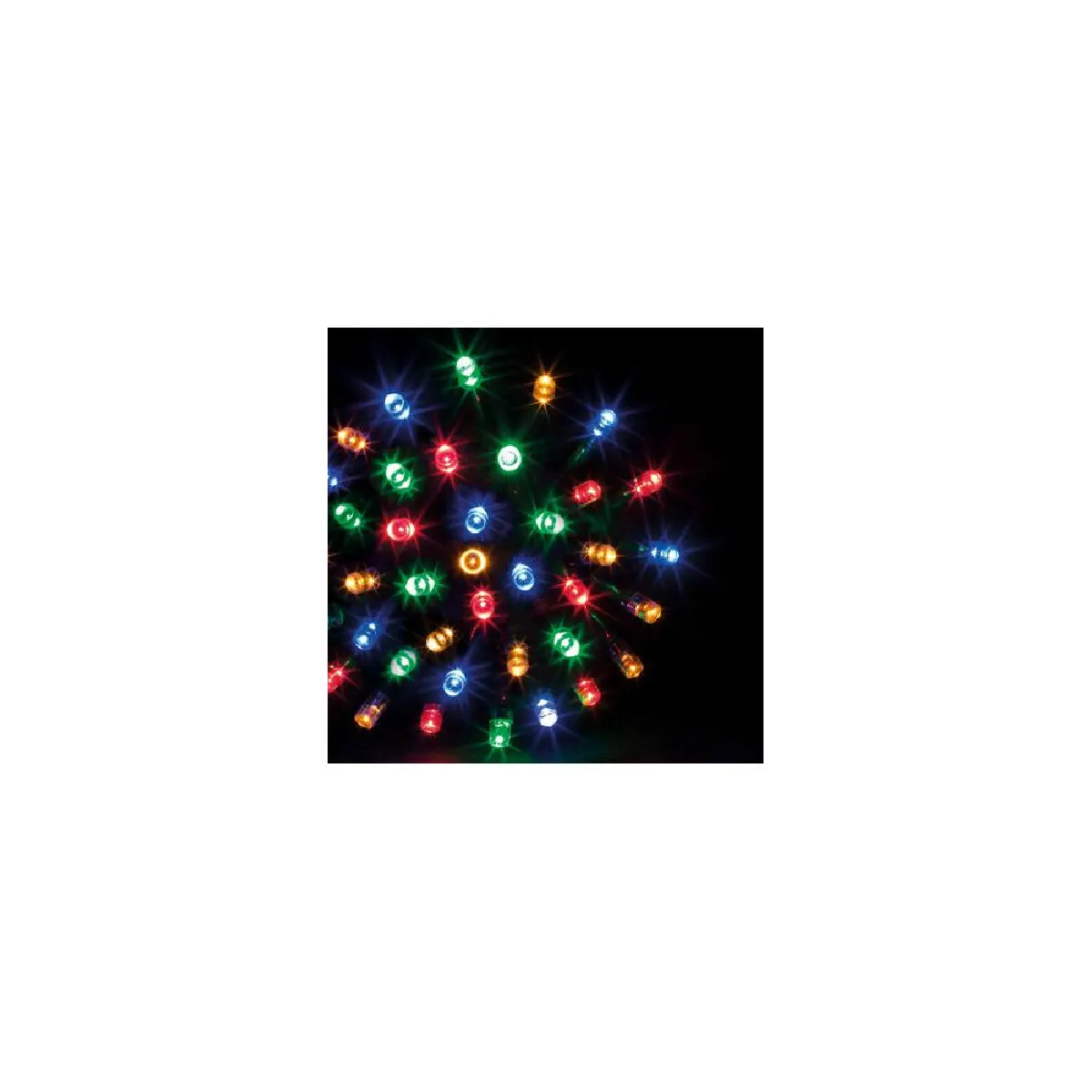 Guirlande Lumineuse 100 Led 10m Avec Timer Extérieur Multicolore Fil Vert - Feeric Lights & Christmas