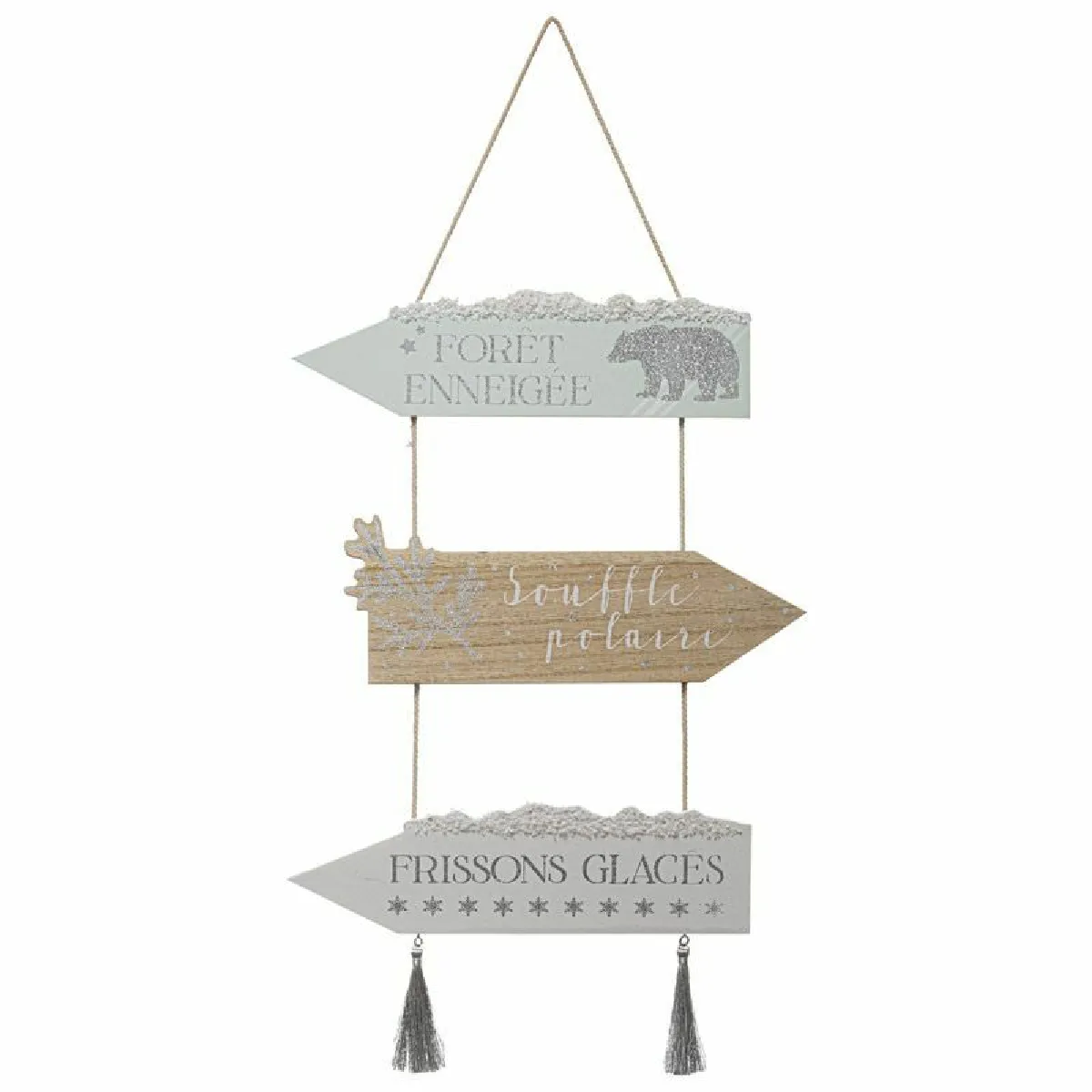 Pancarte Bois Souffle Pol 50 Cm - Feeric Lights & Christmas