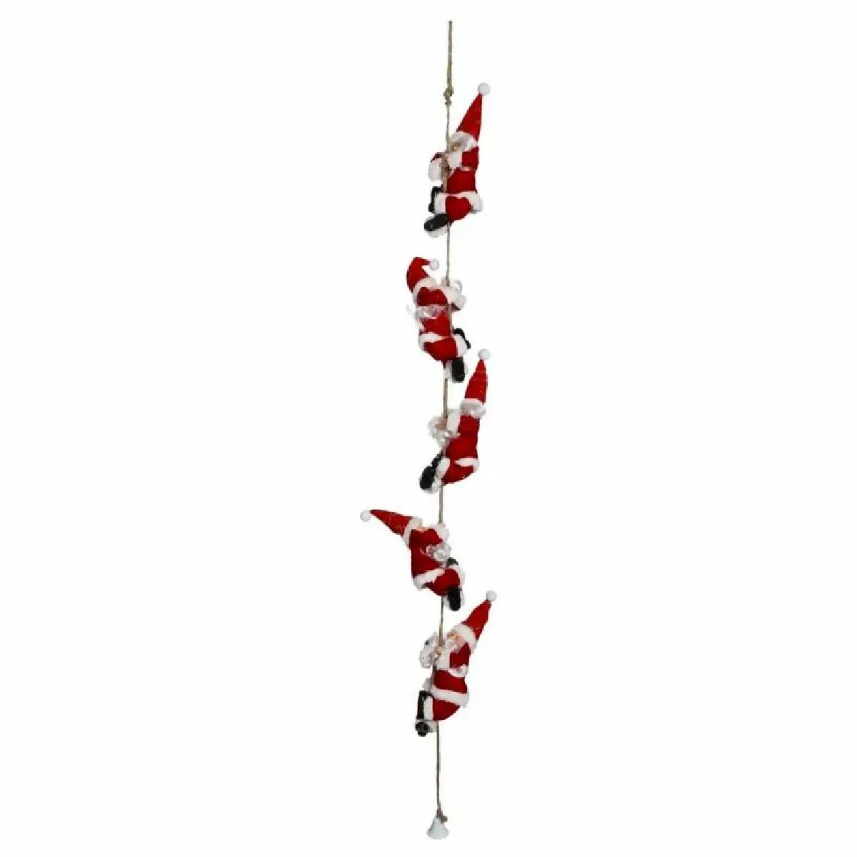 Guirlande Pères Noël grimpeurs en plastique 110cm - Atmosphera