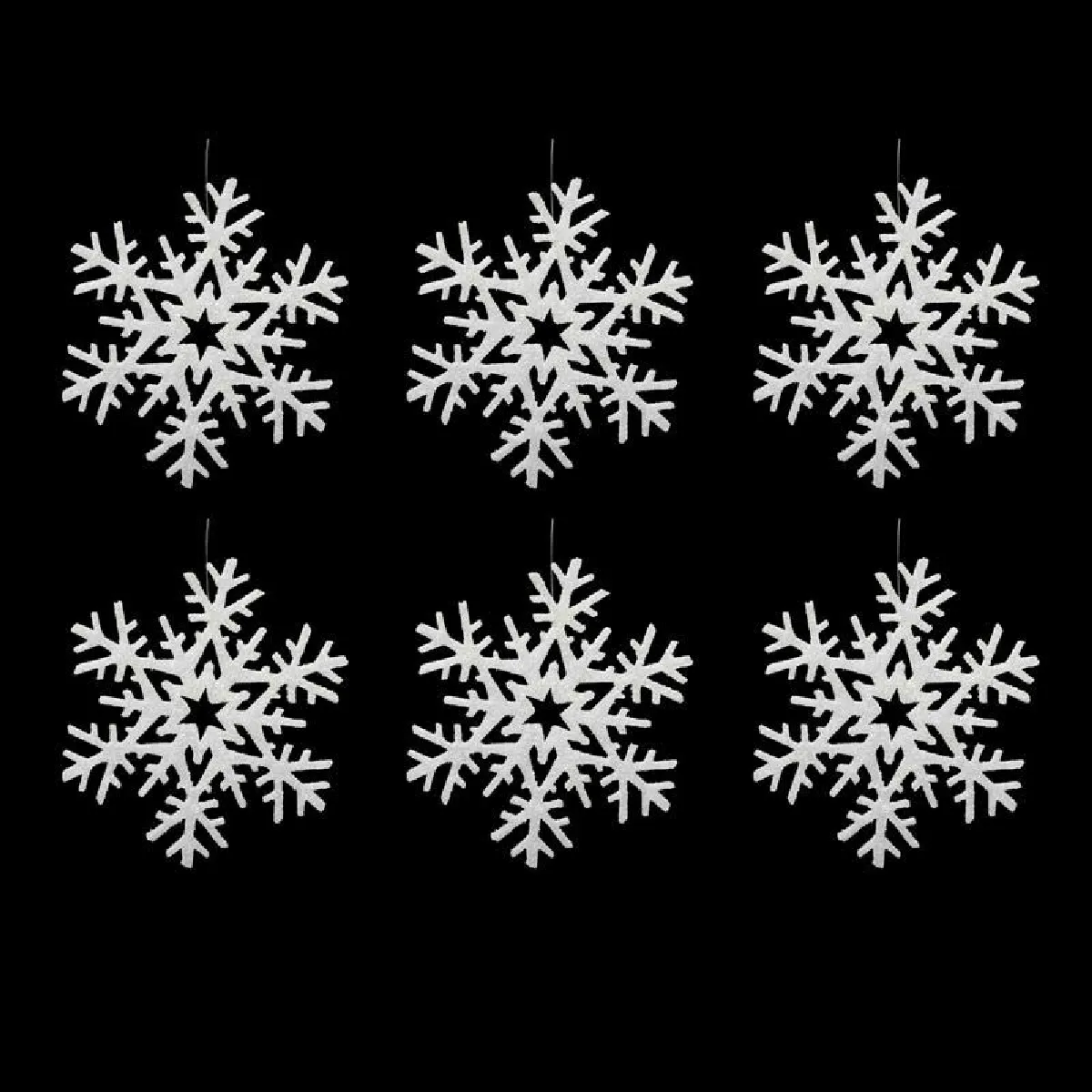 Suspension Polyfoam Flocon Paillettes 20 Cm X 6 - Feeric Lights & Christmas