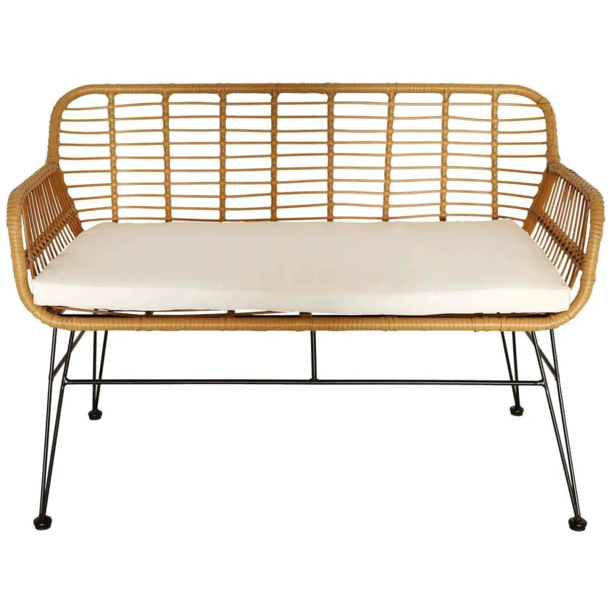 Banc - Home Deco Factory - Coussin - Beige Et Marron