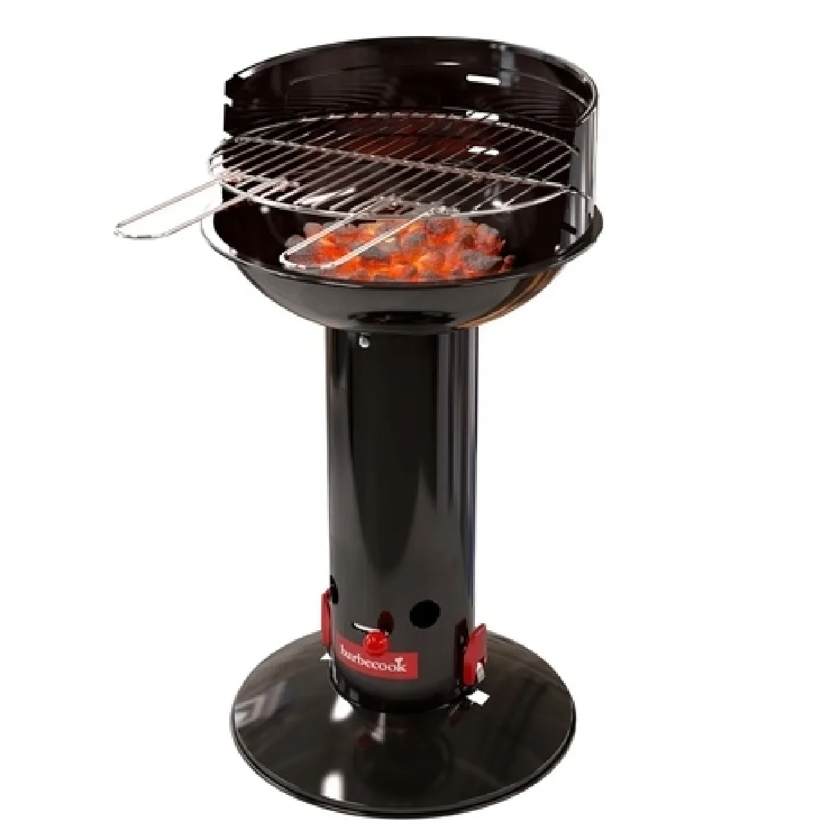 Barbecue Charbon Horizontal Barbecook Acier Noir 74.5 X 41.4 X 41.4 Cm Pied Inclus