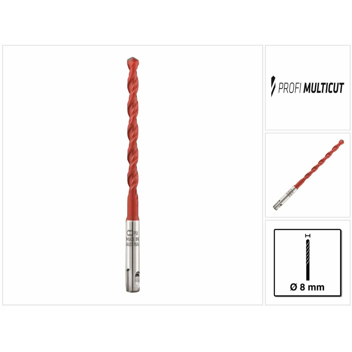 Alpen MultiCut 51900800100 - Foret polyvalent carbure de tungstène 8 mm SDS-Plus