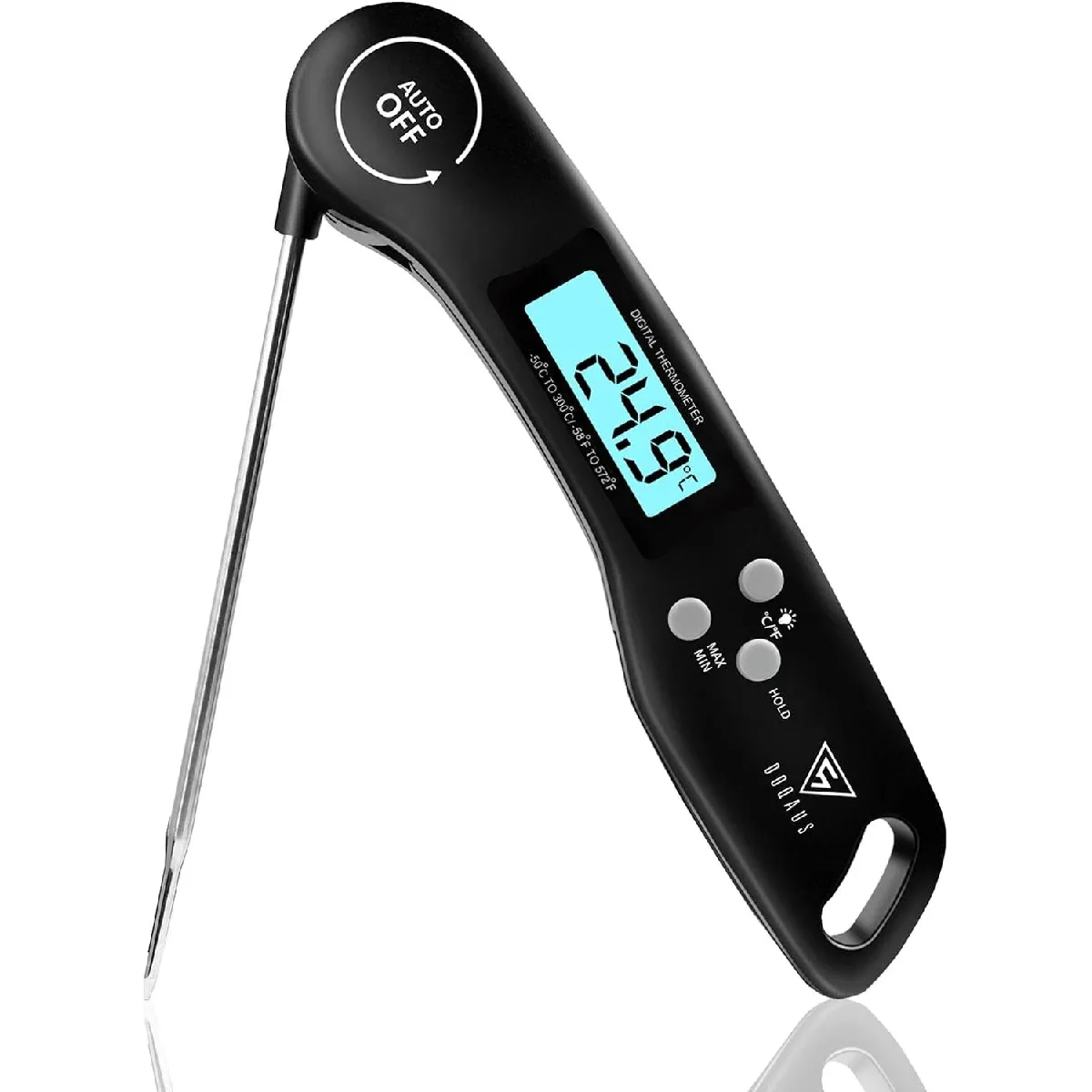 Thermometre Cuisine Avec Écran Lcd Pour Viande, Bbq, Steak, Huile, Lait, Vin Noir