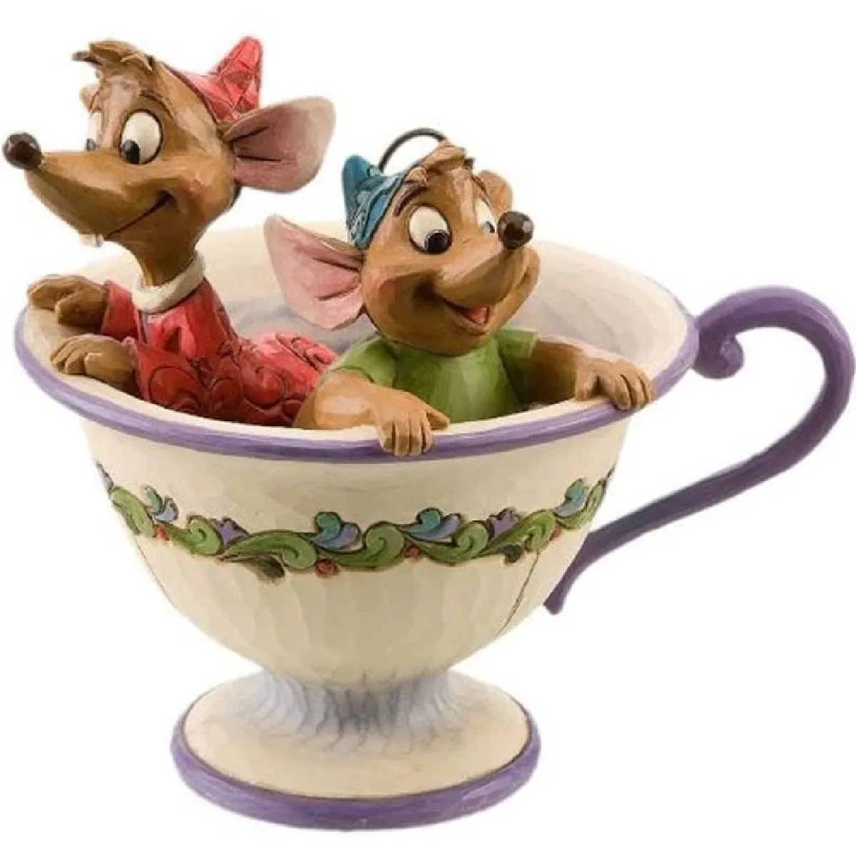 Figurine Disney Cendrillon Jaq Et Gus Dans Une Tasse De Thé